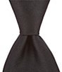 Color:Black - Image 1 - Trademark Plenny Solid Narrow 3 1/8#double; Silk Tie