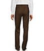 Color:Brown - Image 2 - TravelSmart Luxury Gabardine Ultimate Comfort Classic Fit Non-Iron Flat Front Dress Pants