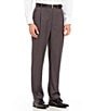 Color:Charcoal - Image 1 - TravelSmart Luxury Gabardine Ultimate Comfort Classic Fit Non-Iron Pleated-Front Dress Pants
