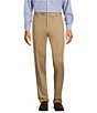 Color:Khaki - Image 1 - TravelSmart CoreComfort Slim Fit Flat Front Chino Pants