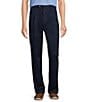 Roundtree & Yorke TravelSmart CoreComfort Big & Tall Non-Iron Pleated Classic Fit Chino Pants, Color:Dark Navy - Image 1