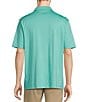 Roundtree & Yorke TravelSmart Easy-Care Performance Short Sleeve Solid Birdseye Polo Shirt, Color:Aqua - Image 2