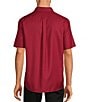 Color:Red - Image 2 - TravelSmart Easy Care Short Sleeve Solid Dobby Sport Shirt