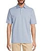 Color:Light Blue - Image 1 - TravelSmart Short Sleeve Solid Jacquard Polo Shirt