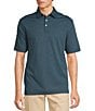 Color:Aqua - Image 1 - TravelSmart Short Sleeve Solid Jacquard Polo Shirt