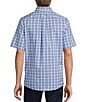 Color:Periwinkle Blue - Image 2 - TravelSmart Slim Easy Care Medium Plaid Sport Shirt