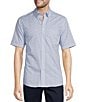 Color:White - Image 1 - TravelSmart Slim Easy Care Short Sleeve Paisley Sport Shirt