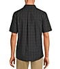 Color:Black - Image 2 - TravelSmart Slim Easy Care Short Sleeve Small Windowpane Checked Sport Shirt