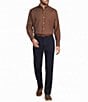 Roundtree & Yorke TravelSmart Solid Heather Twill Sport Shirt - Image 3