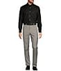 Roundtree & Yorke travelSMART Straight Fit Plaid Ultimate Comfort Dress Pant, Color:Grey - Image 3