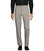 Color:Khaki - Image 1 - TravelSmart Twill Straight Fit Flat-Front Mini Houndstooth Dress Slacks
