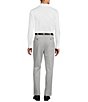 Color:Grey Heather - Image 4 - TravelSmart Ultimate Performance Classic Fit Flat Front Non-Iron Heathered Chino Pants