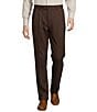 Roundtree & Yorke TravelSmart Ultimate Performance Classic Fit Pleated Non-Iron Chino Pants, Color:Coffee Bean Brown - Image 1