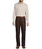 Roundtree & Yorke TravelSmart Ultimate Performance Classic Fit Pleated Non-Iron Chino Pants, Color:Coffee Bean Brown - Image 3