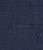 Roundtree & Yorke True Blue 8#double; Inseam Classic Flat Front Crosshatch Texture Pull On Shorts, Color:Blue - Image 4