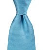 Roundtree & Yorke Valley Solid 3 3/8#double; Silk Tie, Color:Aqua - Image 1