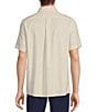 Color:Cream - Image 2 - Big & Tall Crafted Collection Short Sleeve Engineered Stripe Woven Shirt