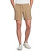Rowm Big & Tall Drawstring Waist Garment Dyed Solid Texture 7#double; Inseam Shorts - Image 1