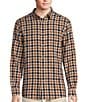 Color:String - Image 1 - Big & Tall Into The Blue Collection Long Sleeve Texture Herringbone Plaid Shirt