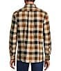 Rowm Big & Tall Long Sleeve Herringbone Buffalo Plaid Woven Shirt, Color:Khaki - Image 2