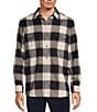 Rowm Big & Tall Long Sleeve Jaspe Large Buffalo Plaid Button Down Shirt, Color:Winter White Multi - Image 1
