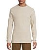 Rowm Big & Tall Long Sleeve Solid Ribbed Crew, Color:Oatmeal - Image 1