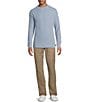 Rowm Big & Tall Long Sleeve Solid Ribbed Crew, Color:Light Blue - Image 3