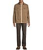 Rowm Big & Tall Long Sleeve Solid Shirt Jacket, Color:Brown - Image 3
