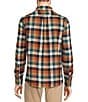 Color:Ecru Multi - Image 2 - Big & Tall Nomad Collection Long Sleeve Portuguese Flannel Plaid Shirt