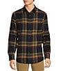 Color:Dark Navy - Image 1 - Big & Tall Nomad Collection Long Sleeve Portuguese Flannel Plaid Shirt