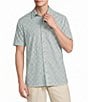 Rowm Big & Tall Performance Rec + Relax Short Sleeve Tile Print Textured Shirt - Image 1