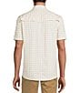 Rowm Big & Tall Performance Rec + Relax Short Sleeve Western Cross Geo Print Textured Shirt, Color:String - Image 2