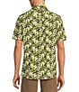 Color:White/Green - Image 2 - Big & Tall Rec & Relax Performance Short Sleeve Leaf Print Shirt