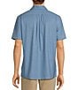 Color:Blue - Image 2 - Big & Tall Rec & Relax Performance Short Sleeve Solid Textured Shirt