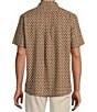 Rowm Big & Tall Short Sleeve Outsider Leaf Print Shirt, Color:Mocha - Image 2