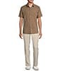 Rowm Big & Tall Short Sleeve Outsider Leaf Print Shirt, Color:Mocha - Image 3