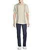 Rowm Big & Tall Short Sleeve Outsider Stripe Pattern Shirt, Color:Winter White - Image 3