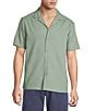 Rowm Big & Tall Short Sleeve Solid Textured Camp Shirt - Image 3