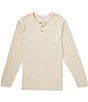 Rowm Big & Tall Solid Ribbed Long Sleeve Henley T-Shirt - Image 2