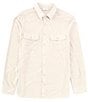 Rowm Big & Tall The Keeper Long Sleeve Solid Jersey Button Down Knit Shirt, Color:Winter White - Image 1