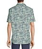Rowm Big & Tall Tourister Rec & Relax Short Sleeve Floral Print Shirt, Color:Floral Aqua - Image 2