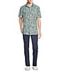Rowm Big & Tall Tourister Rec & Relax Short Sleeve Floral Print Shirt, Color:Floral Aqua - Image 3