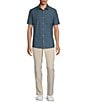 Rowm Big & Tall Tourister Rec & Relax Short Sleeve Medallion Print Shirt, Color:Dark Blue - Image 3