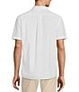 Color:White - Image 2 - Blue Sirena Short Sleeve Seersucker Solid Shirt