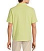 Color:Bright Yellow - Image 2 - Blue Sirena The Weekender Short Sleeve Slub Solid Coatfront Shirt