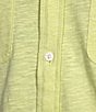 Color:Bright Yellow - Image 4 - Blue Sirena The Weekender Short Sleeve Slub Solid Coatfront Shirt