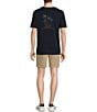 Color:Dark Navy - Image 3 - Crafted Short Sleeve Dragonfly Embroidered Pocket T-Shirt