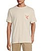 Color:Cream - Image 2 - Crafted Short Sleeve Bird Embroidered Pocket T-Shirt