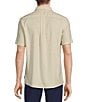 Color:Cream - Image 2 - Crafted Short Sleeve Geometric Floral Button Front Shirt