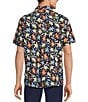 Color:Dark Navy - Image 2 - Crafted Short Sleeve Large Floral Button Front Shirt